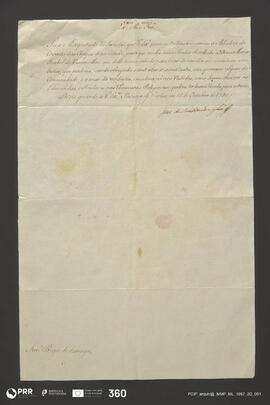 Autorização Real para o Convento das Chagas de Lamego