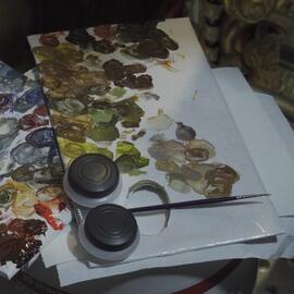 Pintura cavalete