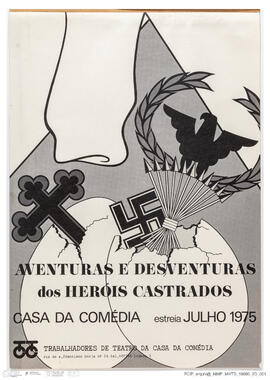 Cartaz da peça Aventuras e Desventuras dos Heróis Castrados / Casa da Comédia