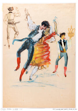 Figurinos para corpo de baile do Bailado O Homem do Cravo na Boca / Companhia Verde Gaio / Teatro...