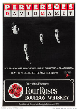 Cartaz da peça Perversões - Clube Estefânia