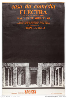 Cartaz da peça Electra ou a Queda das Máscaras / Casa da Comédia