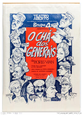 Cartaz da peça O Chá dos Generais - Grupo 4 / Teatro Aberto
