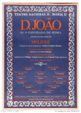 Cartaz da comédia D. João ou o Convidado de Pedra / Teatro D. Maria II